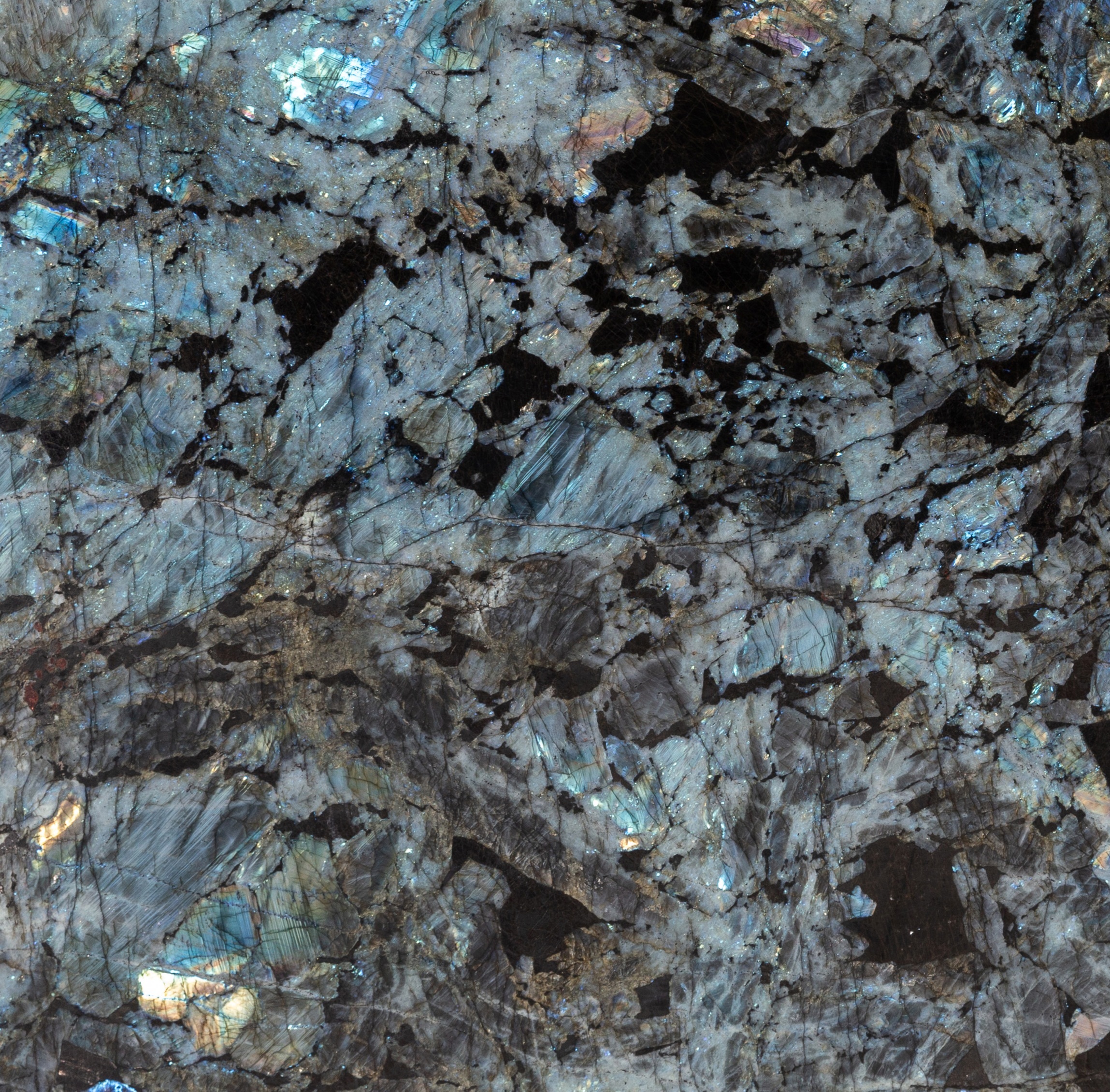 Tranche de GRANIT LABRADORITE BLEUE MADAGASCAR finition Poli