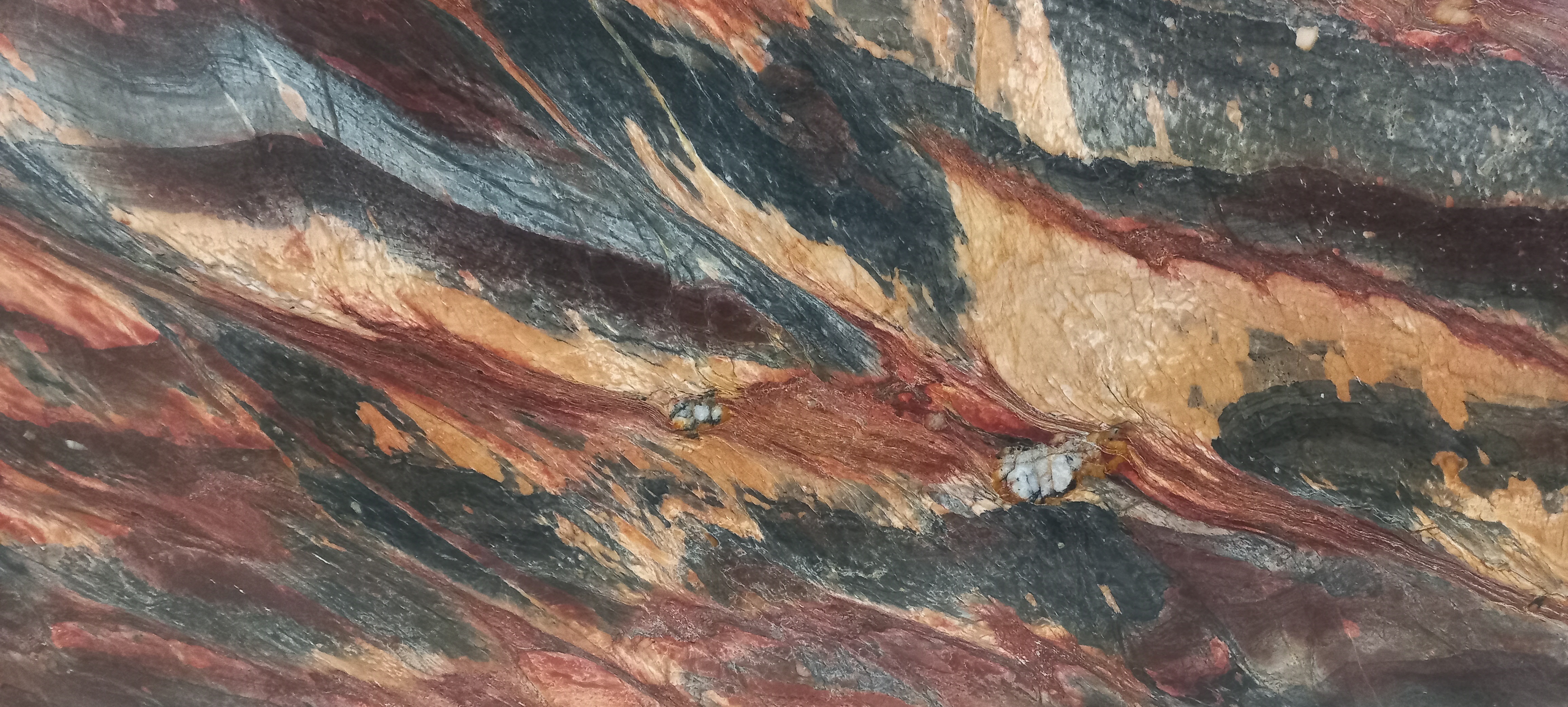 Tranche de QUARTZITE LE CRI DE MUNCH POLI finition Poli
