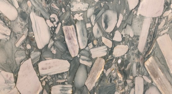 Tranche de QUARTZITE COCADA BLUE POLI finition Poli