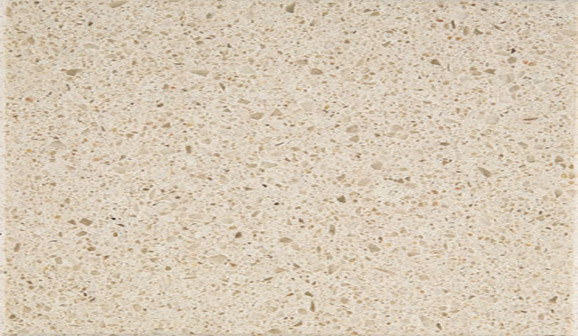 Tranche de COMPOSITE QUARTZ TECHNISTONE CRYSTAL CREME BEIGE POLI finition Poli