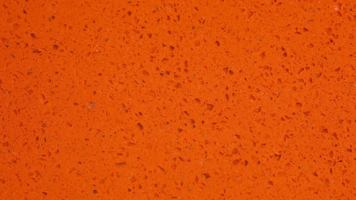Tranche de COMPOSITE QUARTZ TECHNISTONE FRESH ORANGE POLI finition Poli