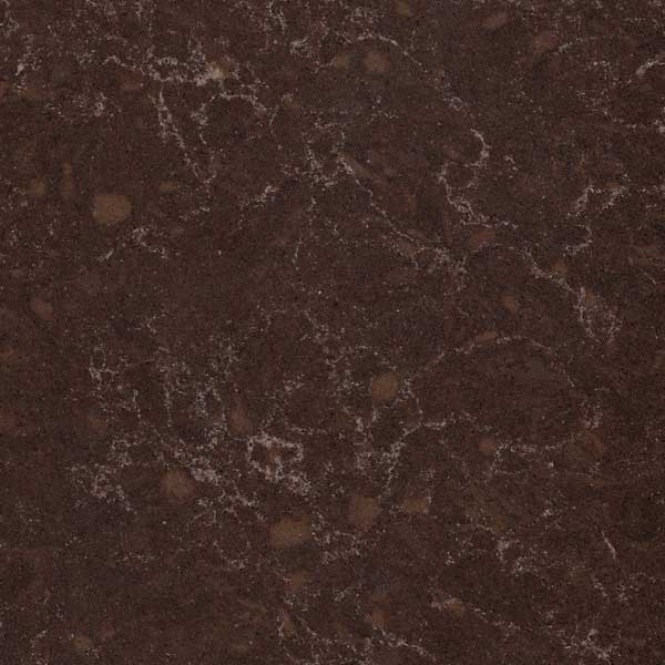 Tranche de COMPOSITE QUARTZ TECHNISTONE NOBLE ATHOS BROWN POLI finition Poli