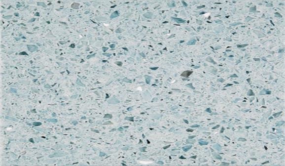 Tranche de COMPOSITE QUARTZ TECHNISTONE STARLIGHT BLUE POLI finition Poli