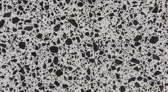 Tranche de COMPOSITE QUARTZ TECHNISTONE TAURUS TERAZZO WHITE POLI finition Poli
