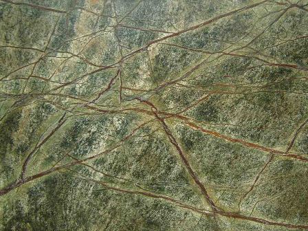 Tranche de MARBRE FORREST GREEN POLI finition Poli