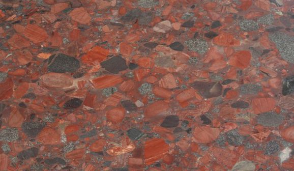 Tranche de GRANIT MARINACE ROUGE POLI finition Poli