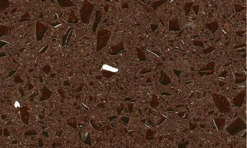 Tranche de COMPOSITE QUARTZ TECHNISTONE STARLIGHT BROWN POLI finition Poli