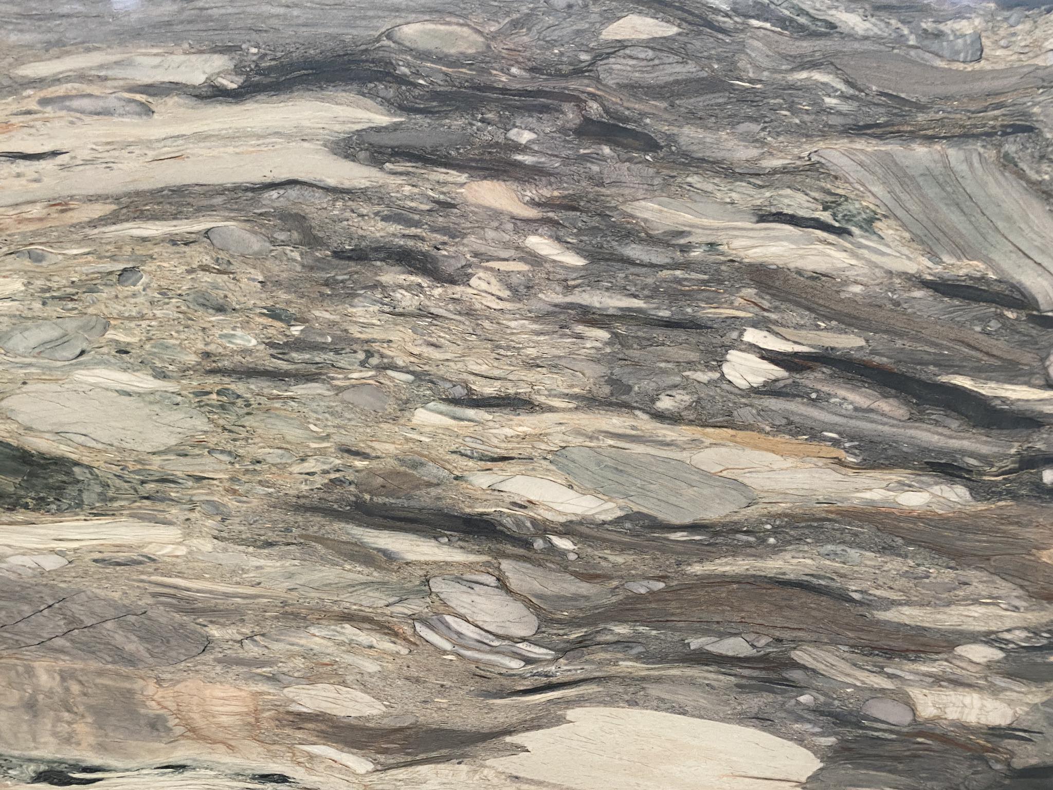 Tranche de QUARTZITE TEMPEST BLUE POLI finition Poli