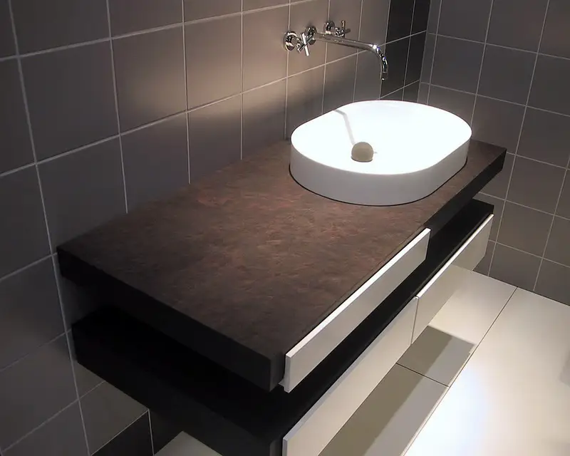 PLAN DE SALLE DE BAIN EN SLIMSLATE ALESSANDRA