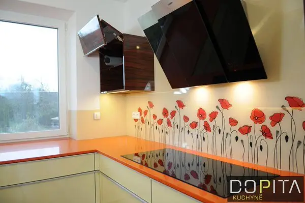 PLAN DE TRAVAIL EN FRESH ORANGE COMPOSITE TECHNISTONE